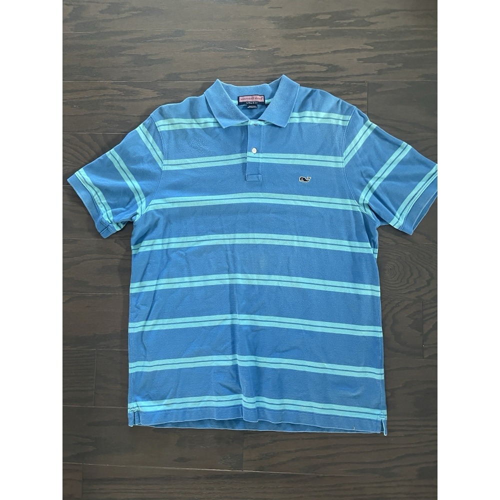 Vineyard Vines by Shep & Ian Men's Striped Polo Shirt Size Large, 100% Cotton‎